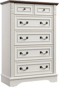 Antique White Six Drawer Dresser