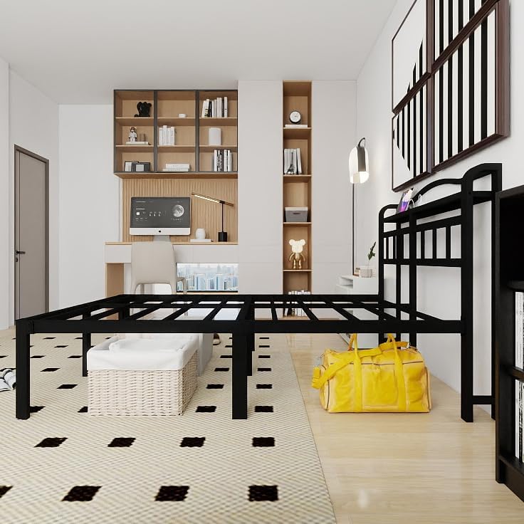 Black Queen High Storage Bed Frame