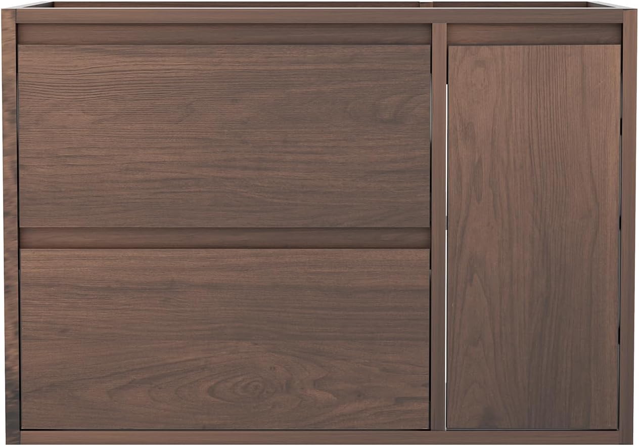 Walnut Floating Drawer Vanity