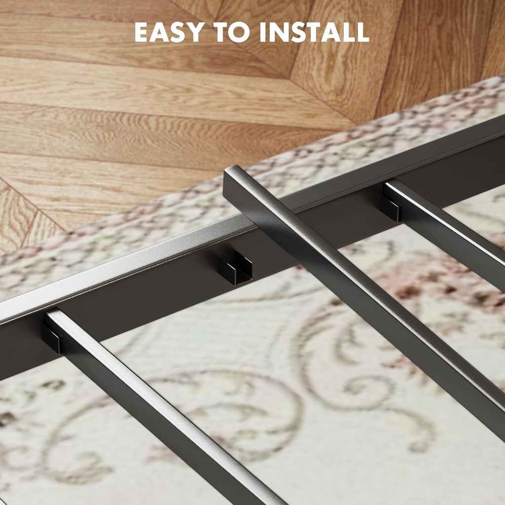 Sturdy Twin Metal Platform Bed Frame