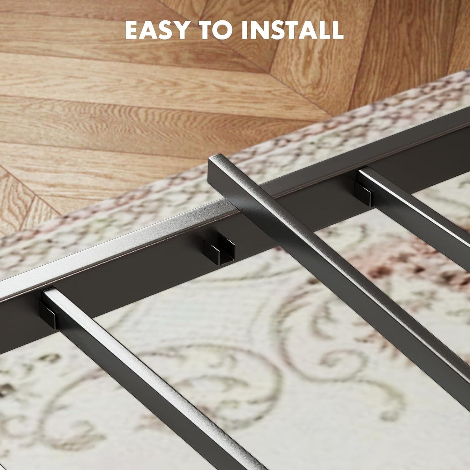 Sturdy Twin Metal Platform Bed Frame