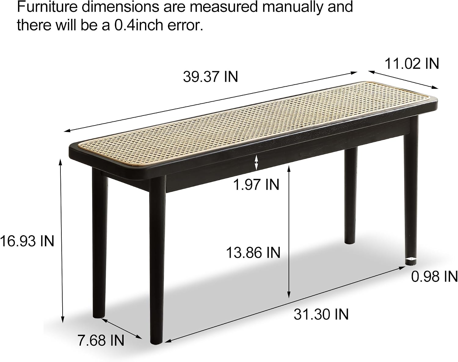 Oak Rattan Multi-purpose Bench