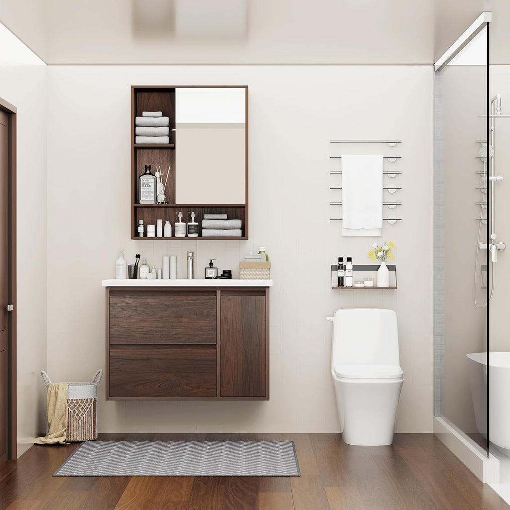 Walnut Dual Use Bathroom Vanity
