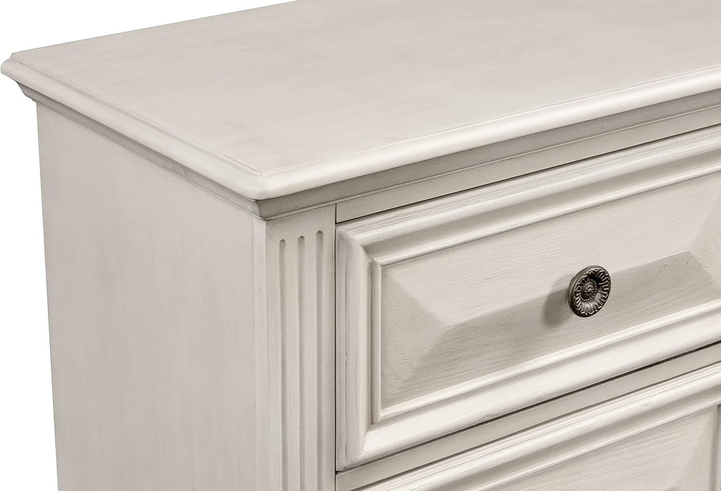 Distressed Parchment Five Drawer Chest