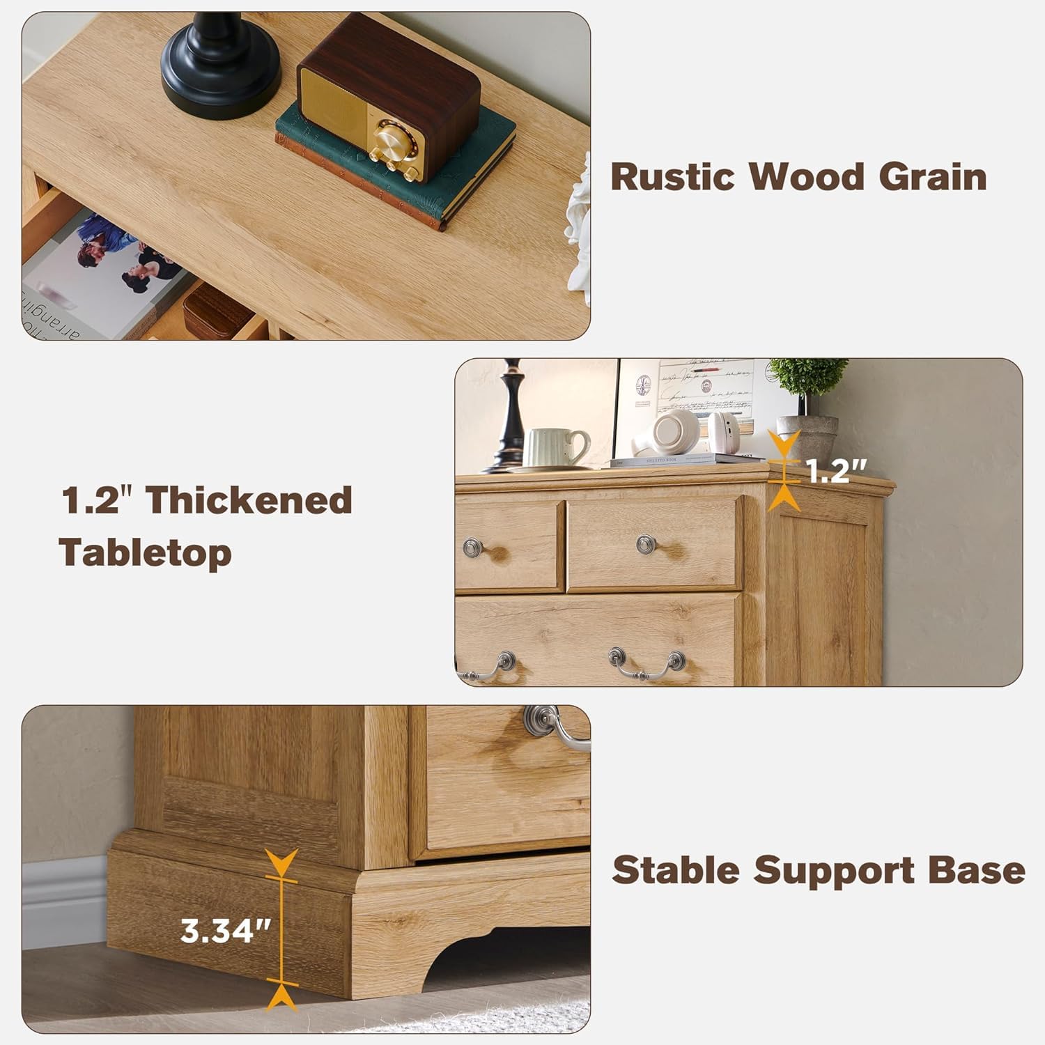 Oak Six Drawer Farmhouse Dresser