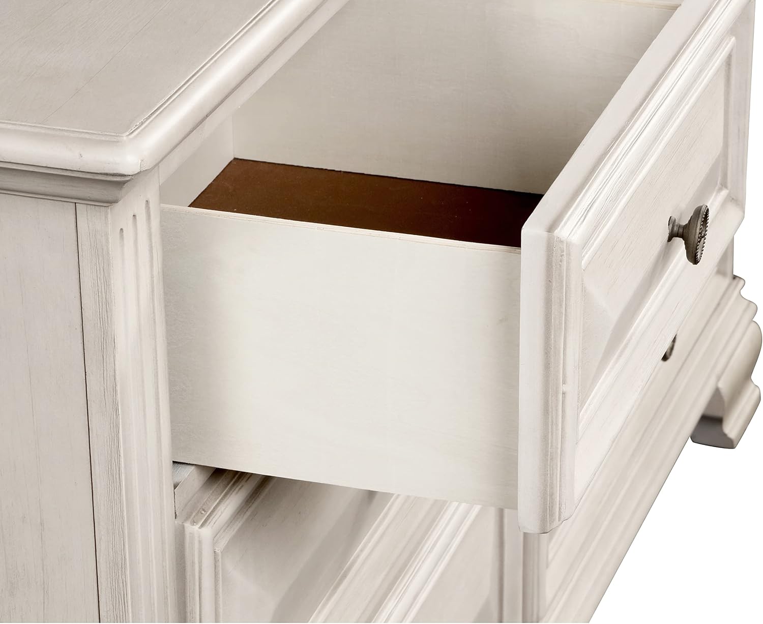 Distressed Parchment Five Drawer Chest