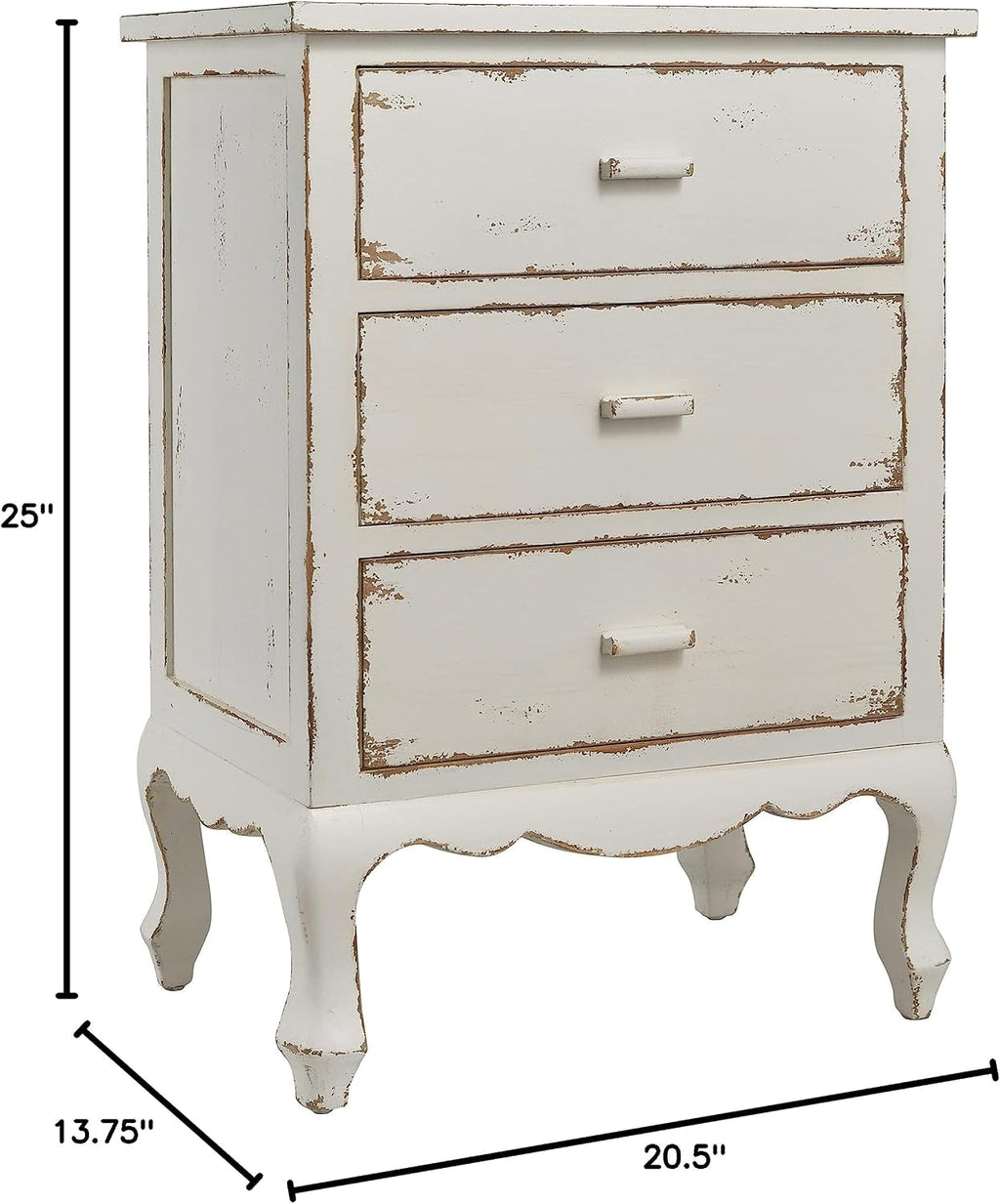 Distressed White Chic Storage Cupboard