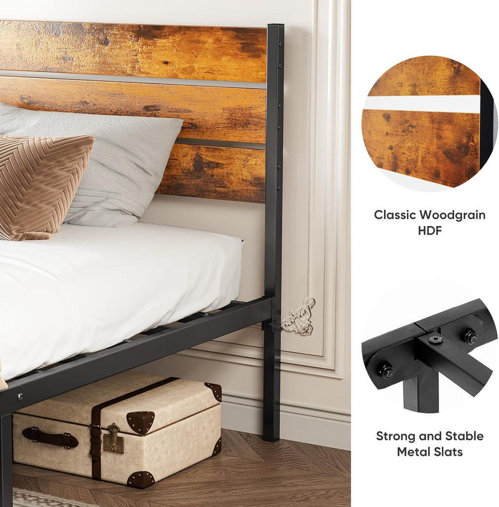 Sturdy Twin Metal Platform Bed Frame