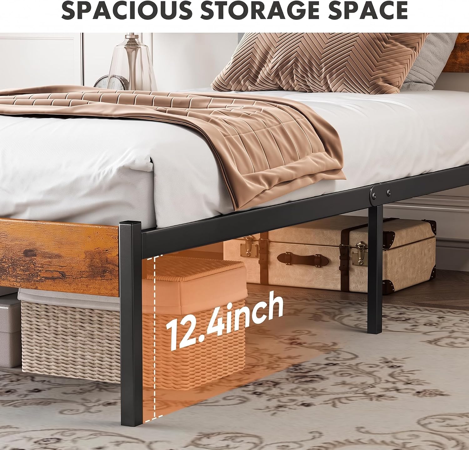 Sturdy Twin Metal Platform Bed Frame