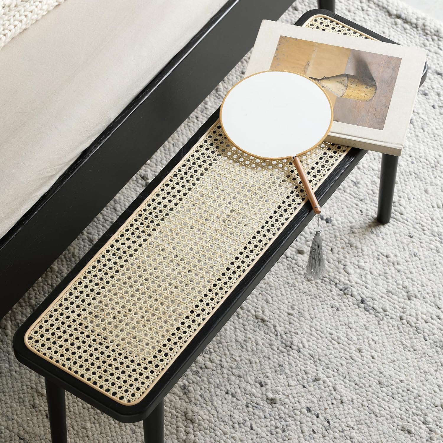 Oak Rattan Multi-purpose Bench