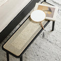 Black Oak Rattan Dining Bench